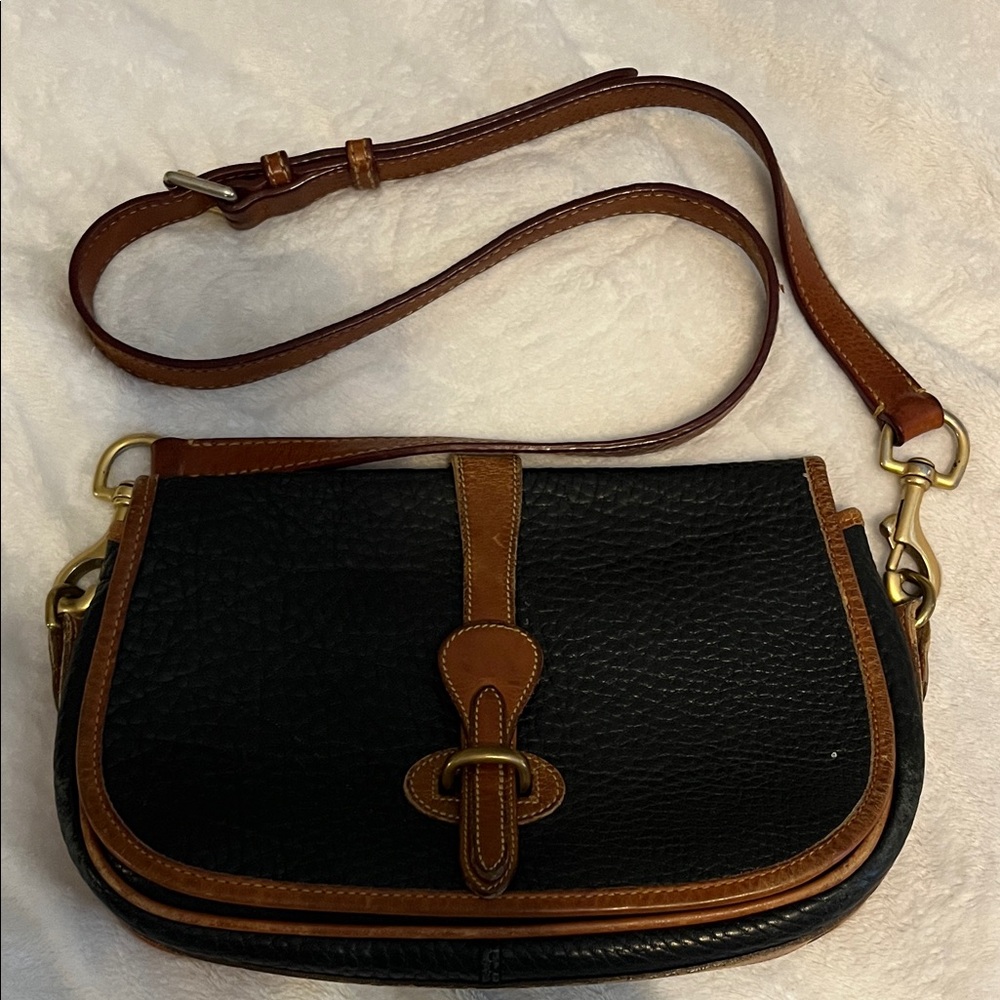 Dooney & Bourke Black and Brown Crossbody Bag